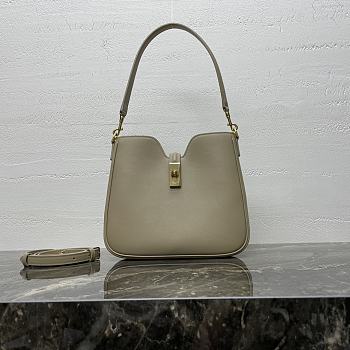 Fortok Celine Small Camille 16 Soft Bag In Smooth Calfskin Leather Moss Green 24.5 x 21.5 x 5 cm