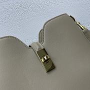 Fortok Celine Small Camille 16 Soft Bag In Smooth Calfskin Leather Moss Green 24.5 x 21.5 x 5 cm - 6