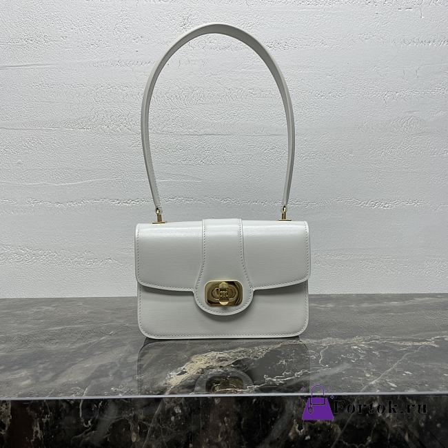 Fortok TEEN CELINE JOSEPHINE bag IN shiny calfskin White 18.5 X 13 X 5 cm - 1