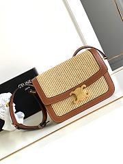 Fortok TRIOMPHE BAG IN TEXTILE AND CALFSKIN Brown 22 X 16.5 X 7 cm - 1