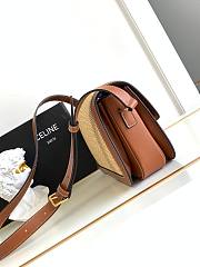 Fortok TRIOMPHE BAG IN TEXTILE AND CALFSKIN Brown 22 X 16.5 X 7 cm - 6