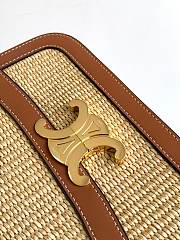 Fortok TRIOMPHE BAG IN TEXTILE AND CALFSKIN Brown 22 X 16.5 X 7 cm - 4