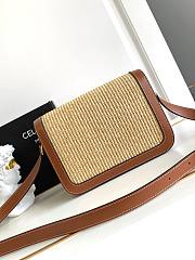 Fortok TRIOMPHE BAG IN TEXTILE AND CALFSKIN Brown 22 X 16.5 X 7 cm - 3