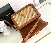 Fortok TRIOMPHE BAG IN TEXTILE AND CALFSKIN Brown 22 X 16.5 X 7 cm - 2