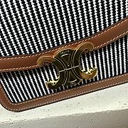 Fortok TRIOMPHE BAG IN TEXTILE AND CALFSKIN Black 22 X 16.5 X 7 cm  - 5