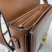 Fortok TRIOMPHE BAG IN TEXTILE AND CALFSKIN White 22 X 16.5 X 7 cm - 3