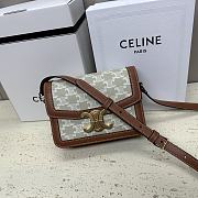 Fortok TEEN TRIOMPHE BAG IN Triomphe Canvas and Calfskin Grey 18.5 X 14 X 6 cm - 1