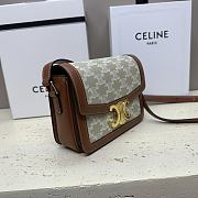 Fortok TEEN TRIOMPHE BAG IN Triomphe Canvas and Calfskin Grey 18.5 X 14 X 6 cm - 6