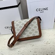 Fortok TEEN TRIOMPHE BAG IN Triomphe Canvas and Calfskin Grey 18.5 X 14 X 6 cm - 4