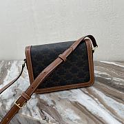 Fortok TEEN TRIOMPHE BAG IN Triomphe Canvas and Calfskin Tan 18.5 X 14 X 6 cm - 5