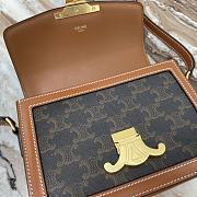 Fortok TEEN TRIOMPHE BAG IN Triomphe Canvas and Calfskin Tan 18.5 X 14 X 6 cm - 2
