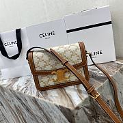 Fortok TEEN TRIOMPHE BAG IN Triomphe Canvas and Calfskin White 18.5 X 14 X 6 cm - 1