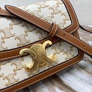 Fortok TEEN TRIOMPHE BAG IN Triomphe Canvas and Calfskin White 18.5 X 14 X 6 cm - 3