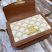 Fortok TEEN TRIOMPHE BAG IN Triomphe Canvas and Calfskin White 18.5 X 14 X 6 cm - 4