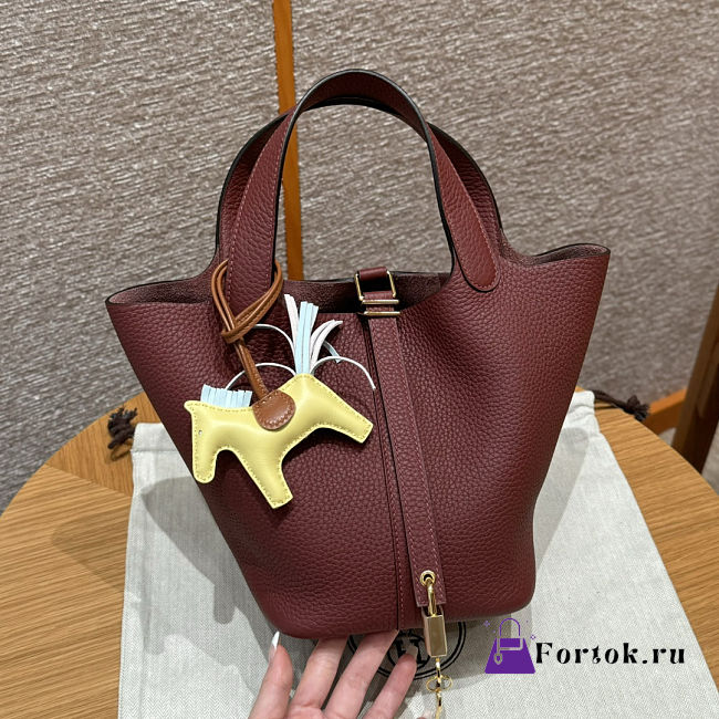 Fortok Hermes Picotin 3Q Bag Rouge 18*13*18cm - 1