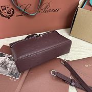 Fortok Loro Piana Extra Pocket L19 Ostrich Leather Rouge 19 x 11 x 6.5cm - 6