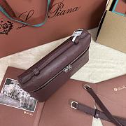 Fortok Loro Piana Extra Pocket L19 Ostrich Leather Rouge 19 x 11 x 6.5cm - 4