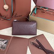Fortok Loro Piana Extra Pocket L19 Ostrich Leather Rouge 19 x 11 x 6.5cm - 3
