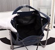 Fortok Chanel Black Quilted Glazed Caviar Drawstring CC Bucket Bag 26-27-17cm - 4