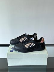 Fortok Burberry Men's Check Terrace Sneakers Black - 4