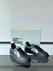 Fortok Burberry Men's Check Terrace Sneakers Black - 2