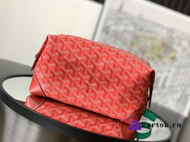 Fortok Goyard Boeing 25 Toilet Bag Red 13 cm x 12 cm x 24 cm - 1