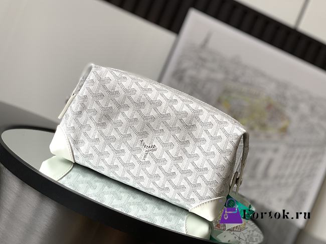 Fortok Goyard Boeing 25 Toilet Bag White 13 cm x 12 cm x 24 cm - 1