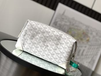Fortok Goyard Boeing 25 Toilet Bag White 13 cm x 12 cm x 24 cm