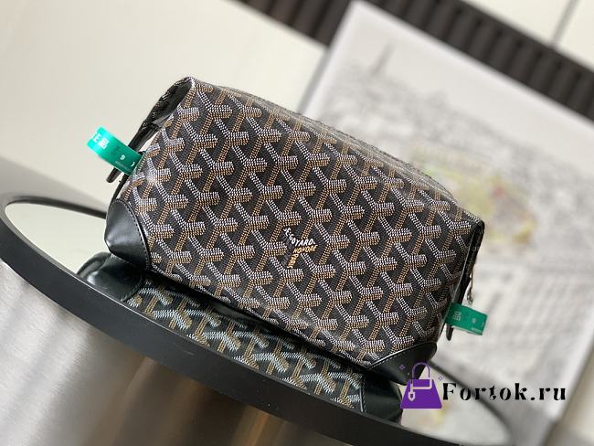 Fortok Goyard Boeing 25 Toilet Bag Brown 02 13 cm x 12 cm x 24 cm - 1