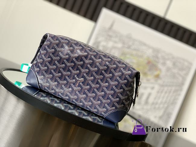 Fortok Goyard Boeing 25 Toilet Bag Blue Navy 13 cm x 12 cm x 24 cm - 1