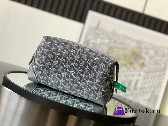 Fortok Goyard Boeing 25 Toilet Bag Black 13 cm x 12 cm x 24 cm - 1