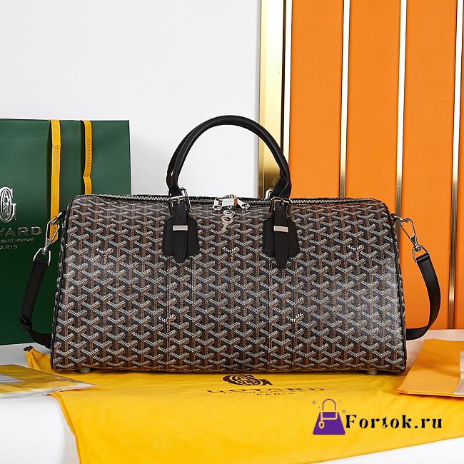 Fortok Goyard Boston 50 Black And Brown 49 X 22 x 27 CM - 1