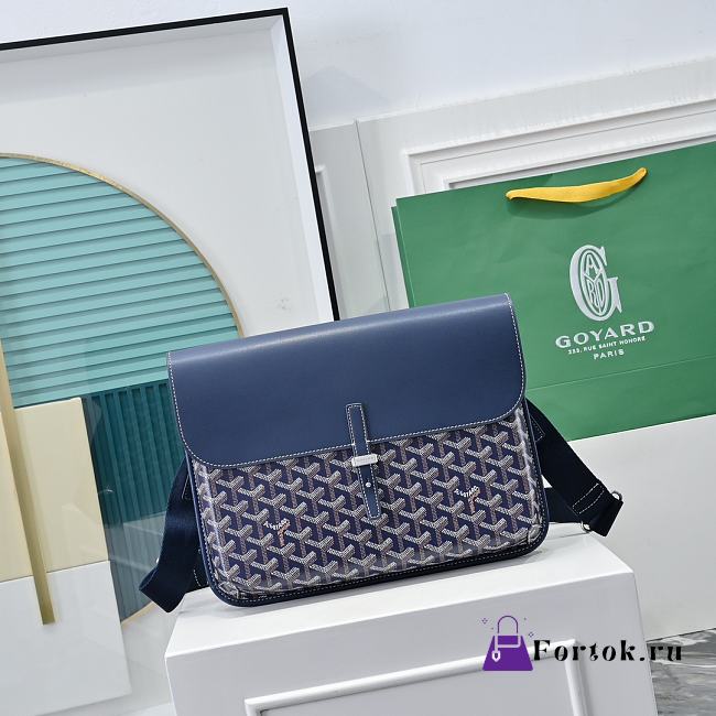 Fortok Goyard Coursier Messenger Bag Blue 32 × 4 × 25 cm - 1