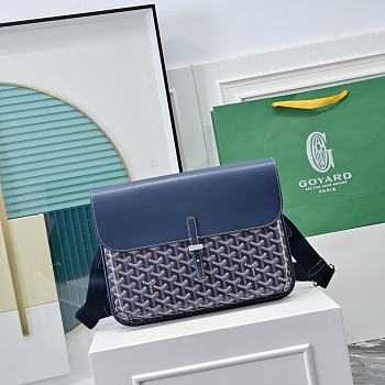 Fortok Goyard Coursier Messenger Bag Blue 32 × 4 × 25 cm
