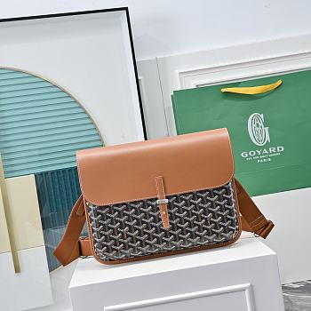 Fortok Goyard Coursier Messenger Bag Brown 32 × 4 × 25 cm