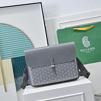 Fortok Goyard Coursier Messenger Bag Grey 32 × 4 × 25 cm