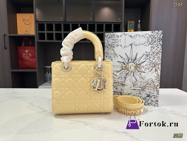 Fortok Dior Lady Dior ABC Bag Yellow 20 x 17 cm - 1