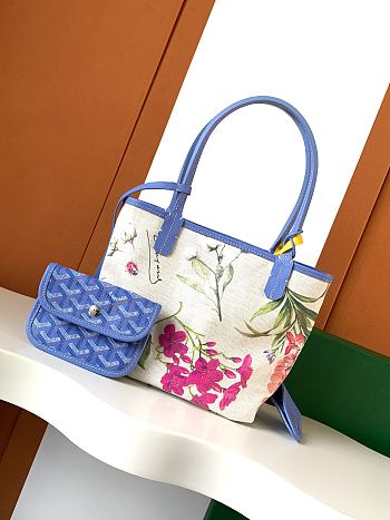Fortok GOYARD Limited 2025 Saint Louis Mini Reversible Bag Tote Blue 20 x 20 x 8 cm