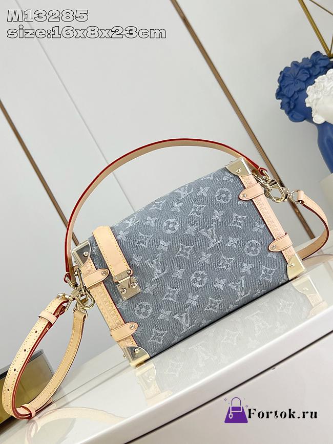 Fortok Louis Vuitton Monogram Denim Side Trunk 16x8x23cm - 1