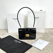 FORTOK TEEN CELINE JOSEPHINE bag IN PATENT CALFSKIN BLACK 18.5 x 13 x 5 CM - 1
