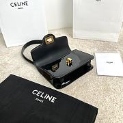 FORTOK TEEN CELINE JOSEPHINE bag IN PATENT CALFSKIN BLACK 18.5 x 13 x 5 CM - 6