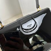 FORTOK TEEN CELINE JOSEPHINE bag IN PATENT CALFSKIN BLACK 18.5 x 13 x 5 CM - 5