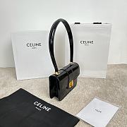 FORTOK TEEN CELINE JOSEPHINE bag IN PATENT CALFSKIN BLACK 18.5 x 13 x 5 CM - 3