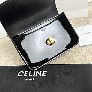 FORTOK TEEN CELINE JOSEPHINE bag IN PATENT CALFSKIN BLACK 18.5 x 13 x 5 CM - 2