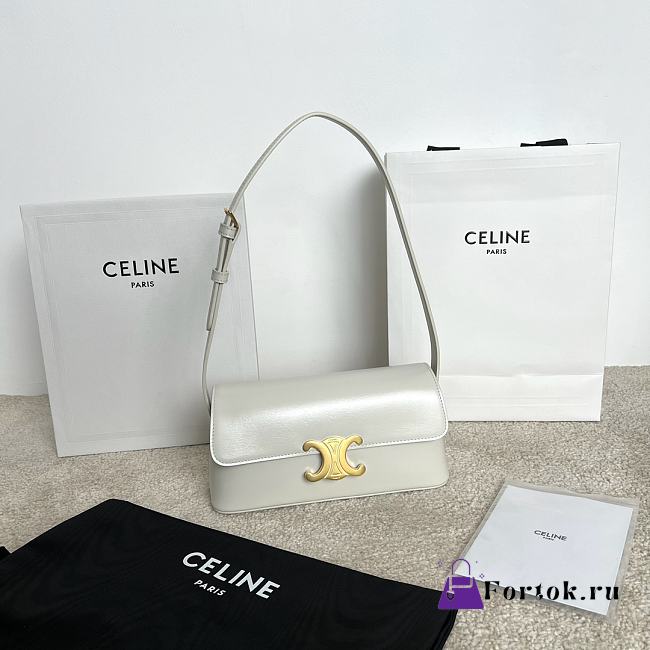 Fortok Celine Triomphe handbag White 24x8x11.5cm - 1