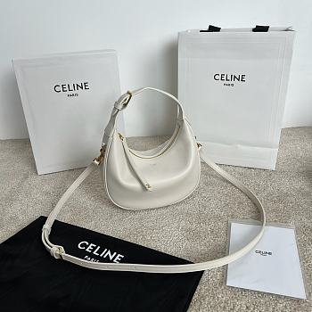 FORTOK Teen Celine Lulu IN SUPPLE GRAINED CALFSKIN White 21 x 24 x 5 CM