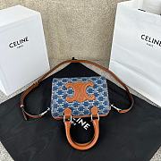 Fortok CELINE MINI BOSTON IN DENIM AND CALFSKIN 20*15.5*10.5CM - 4