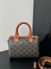 Fortok Celine MINI BOSTON IN Triomphe Canvas and calfskin 14 x 9.5 x 7.5 CM - 1