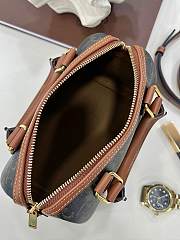 Fortok Celine MINI BOSTON IN Triomphe Canvas and calfskin 14 x 9.5 x 7.5 CM - 6