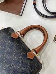 Fortok Celine MINI BOSTON IN Triomphe Canvas and calfskin 14 x 9.5 x 7.5 CM - 2